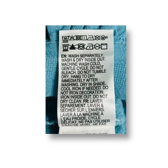 Roxy S Adriatic Blue Cotton Pull-On Textured Shorts Casual Summer Beachwear NWT - Picture 11 of 13